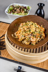 Asian Food Pad Thai Wok Flavor Pasta Rice Chicken Shrimp Perfect Plate Salad