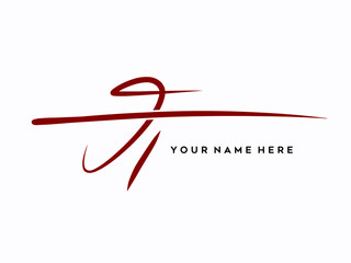 OT monogram logo.Calligraphic icon.Letter o, letter t.Lettering sign isolated on light fund.Signature alphabet initials.Elegant handwritten, brush script, ink style.