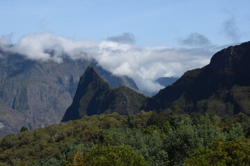 Piton des Calumets, cirque de Mafate, île de la Réunion, Océan Indien