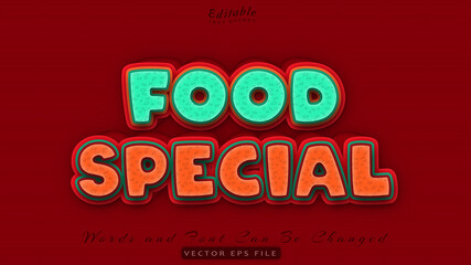 special food text effect