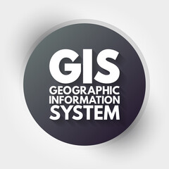 GIS - Geographic Information System acronym, concept background