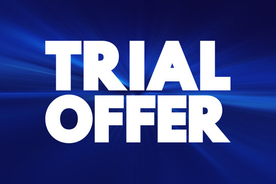 Trial Offer text quote, concept background