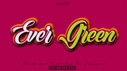 ever green text effect