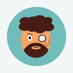 flat design illustration. illustration of human avatar characters with various expressions and professions