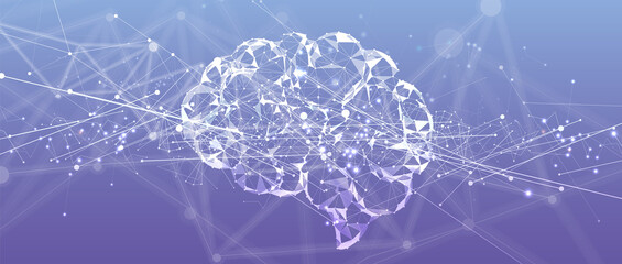 Quantum processing. Deep learning artificial intelligence. Future new technology  for business or science presentation