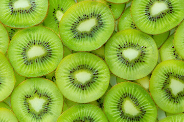 Kiwi Macro,Fresh Kiwi fruit sliced use for background 