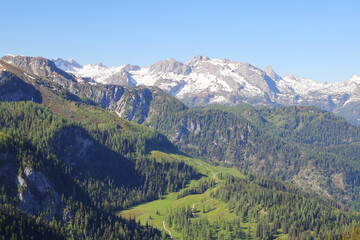 Fototapeta na wymiar The view from Imbachhorn mountain, Austria