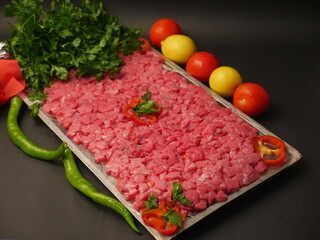 Photographs of red meat, offal and meat varieties.