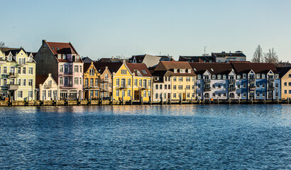 houses on the river bank