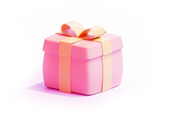 3d illustration of a gift box with bows and ribbon