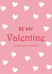 Obraz na płótnie Canvas Valentine Day card with hearts