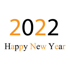 Happy new year 2022, stock icon illustration