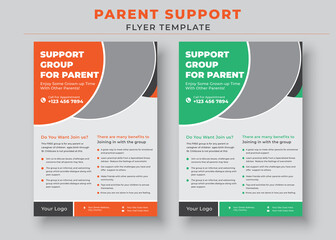 Parent Support Flyer Template, Support Group for Parent Flyer