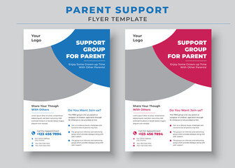 Parent Support Flyer Template, Support Group for Parent Flyer