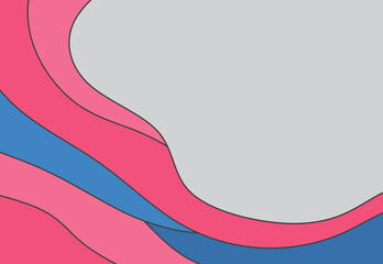 Minimalist background with gradient waving lines pattern and some copy space area. Simple presentation wallpaper