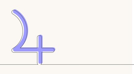 Zodiac and astrology symbol of the Jupiter planet