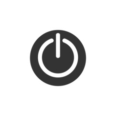 power icon on metal button