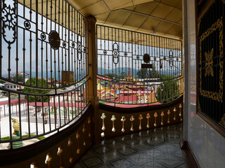 INLE LAKE, MYANMAR - November 2019: Famous pagoda where Many years, people adding small pieces of...