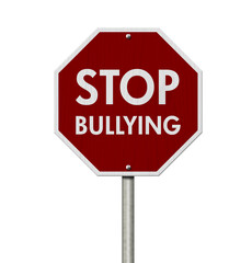 Stop Bullying Red and white stop sign