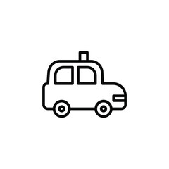 Cab, Taxi, Travel, Transportation Line Icon, Vector, Illustration, Logo Template. Suitable For Many Purposes.