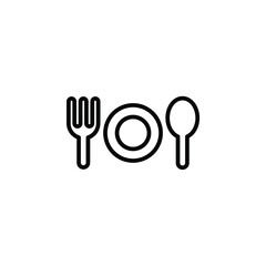 Restaurant, Food, Kitchen Line Icon, Vector, Illustration, Logo Template. Suitable For Many Purposes.
