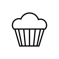 Muffin line icon, vector logo isolated on white background