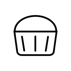 Muffin line icon, vector logo isolated on white background