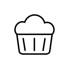 Muffin line icon, vector logo isolated on white background