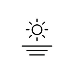 Sunrise, Sunset, Sun Line Icon, Vector, Illustration, Logo Template. Suitable For Many Purposes.