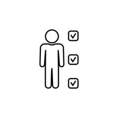 Multitasking line icon. Project Management vector outline sign. eps 10