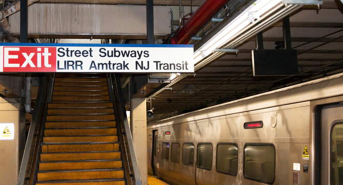 Exit to Street subways Amtrak and NJ transit from LIRR Penn Station Platform