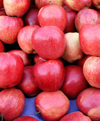 red apples on a market