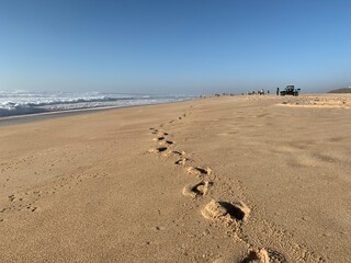 footprints on the sand