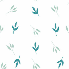 green leaves background, seamless pattern