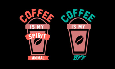 coffee typography t-shirt design