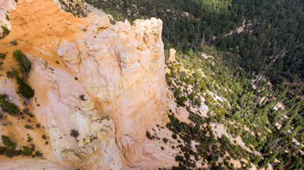 Panoramic view amazing landscape zion national park Utah, USA