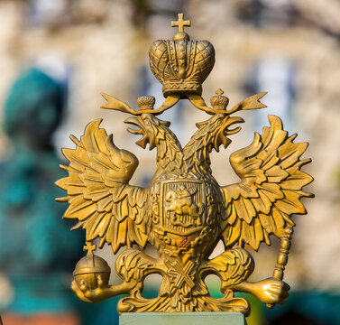 two-headed eagle and a crown