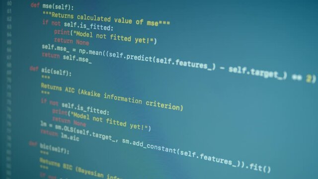 Python Scroll Machine Learning Code 