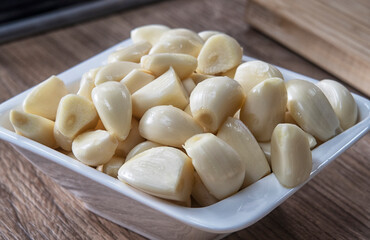different food ingredients close-up in home kitchen interior.