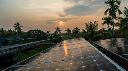 solar Panel Sunset 3