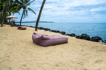 Beanbags by the sea