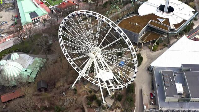 Giant wheel at Liseberg amusement park in Gothenburg Sweden