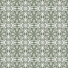 China, Moroccan tiles pattern inspired design with an intricate botanical detail.