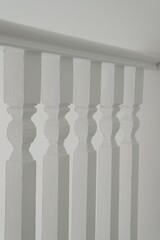 White Classical Balustrades in Traditional English Townhouse