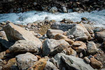 Rocks near a stream