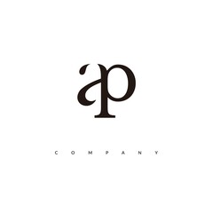 Initial AP Logo Design Vector
