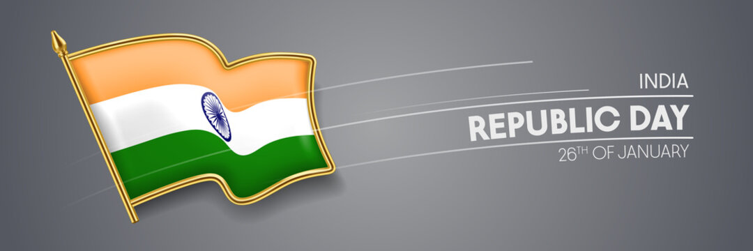 India republic day vector banner, greeting card