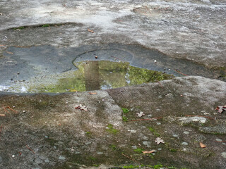 Natural abstraction of rock and grass