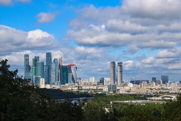 Skyline of the modern financial district of Moscow