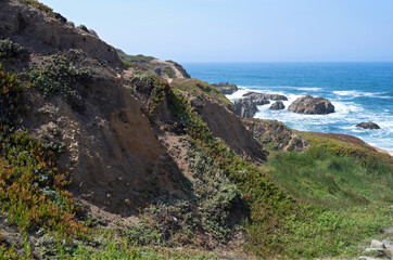 bodega head cliffs and ocean
